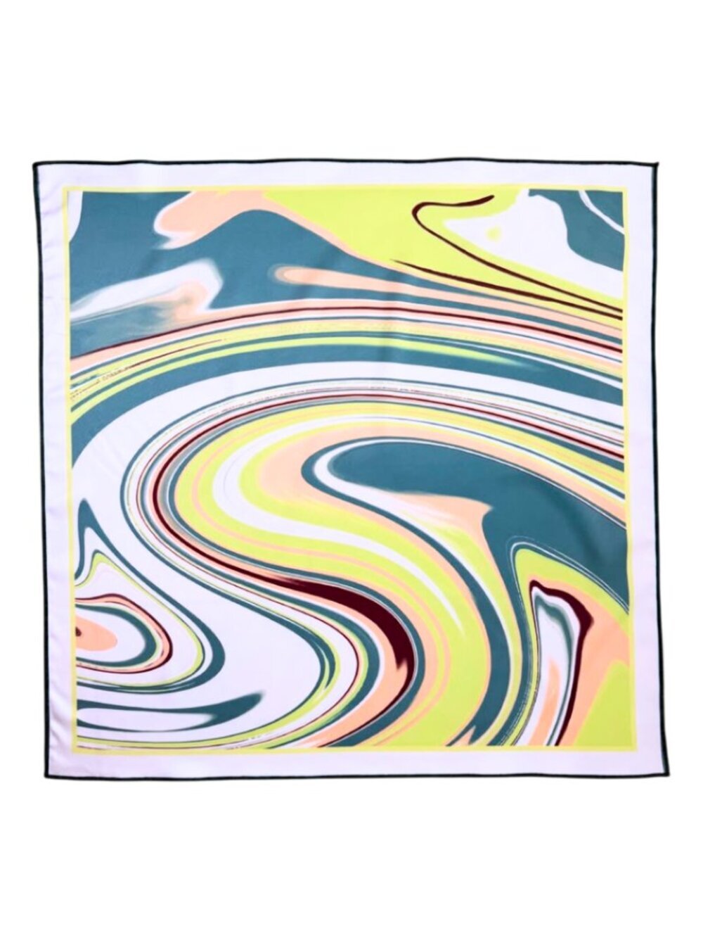 Abstract Marble Swirl Square Scarf 48x48cm | Custom Design Bandana Neckerchief